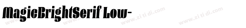 MagicBrightSerif Low字体转换